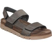 WALK & FLY Sandales en cuir pour homme - Sandales décontractées grises - Sandales d'été avec fermeture Velcro Confort - Polyvalentes - Modèle 8385-51270, gris, 42 EU