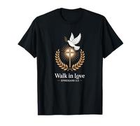 Walk in Love Cross Éphésiens 5:2 Foi chrétienne T-Shirt