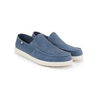 WALK IN PITAS | WP150 Slip on Washed | Mocassins pour Hommes | Chaussures Bateau | Slipon Loafers | Baskets d'été | Sneakers | Pantoufles Estivales | Chaussures de Walkinpitas | Bleu 46
