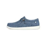 WALK IN PITAS | WP150 WALLABI Linen | Mocassins pour Hommes | Chaussures Bateau | Slipon Loafers | Baskets d'été | Sneakers | Pantoufles d’été | Chaussures de PITAS | Bleu 43