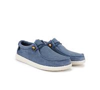 WALK IN PITAS | WP150 WALLABI Washed | Mocassins pour Hommes | Chaussures Bateau | Slipon Loafers | Baskets d'été | Sneakers | Pantoufles d’été | Chaussures de PITAS | Bleu 38
