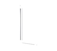 Walk-in set d'installation pour paroi de douche avec cloison abaissée, profilé, rail inférieur et kit de montage (SATWISPROFIL)