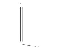 Walk-In set d'installation pour paroi de douche avec cloison abaissée, profilé, rail inférieur et kit de montage (SATWISPROFILC)