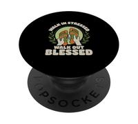 Walk in Stressed Walk Out Blessed Réflexologie Réflexologue PopSockets PopGrip Adhésif