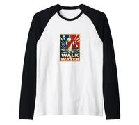 Walk on Water Jésus Christian Faith Waves Manche Raglan