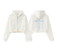 Walk The Line Sweat à Capuche en Coton WorldTour Support Merch Unisexe avec Fermeture éclair(D White,3XL)