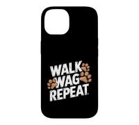 Walk Wag Repeat - Promeneur Amusant pour Chien Coque pour iPhone 14