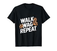 Walk Wag Repeat - Promeneur Amusant pour Chien T-Shirt Graphique avec Valeur