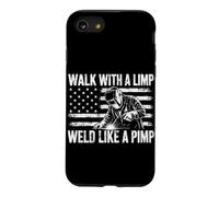 Walk with A Limp Weld Like A Pimp Welder Drapeau américain Coque pour iPhone SE (2020) / 7/8