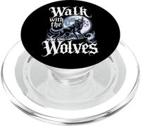 Walk with The Wolves Alpha Y2K Wolf Meme Fearless Alpha Girl PopSockets PopGrip pour MagSafe