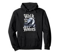 Walk with The Wolves Alpha Y2K Wolf Meme Fearless Alpha Girl Sweat à Capuche