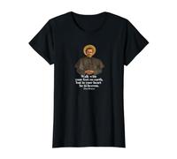 Walk with Your Feet on Earth T-Shirt imprimé Saint John Bosco T-Shirt Graphique avec Valeur