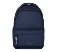 Sac à dos - Bleu nuit - 2 compartiments + poches zippées - Dos matelassé - Collè