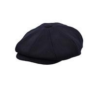 Walker and Hawkes - Bridgemoor - Gavroche en Laine Melton - 8 pans Casquette Plate - Bleu Marine - XS (56cm)