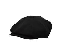 Walker and Hawkes - Bridgemoor - Gavroche en Laine Melton - 8 pans Casquette Plate - Noir - XL (60cm)