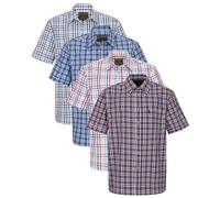 Walker and Hawkes - Canterbury - Chemise pour Homme - 100% Coton/Carreaux/Manches Courtes/Campagne - Entretien Facile - Lot de 3 Assortis - 2XL (46'')