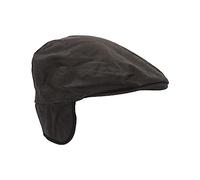 Walker and Hawkes - Casquette Plate de Trappeur - Unisexe - 100% Coton ciré - Cache-Oreilles rabattables - Marron - XXL