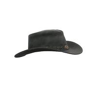 Walker and Hawkes - Chapeau Antique - Cuir de Vachette - Outback - Noir - XL (60cm)