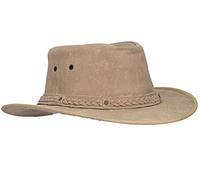 Walker and Hawkes - Chapeau Canyon - Galon tressé - Cuir de Vachette - Outback - Beige - S (57cm)
