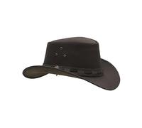 Walker and Hawkes - Chapeau imperméable - Cuir de Vachette - Outback - Marron - 2XL (61cm)