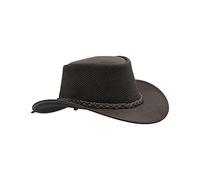 Walker and Hawkes - Chapeau rafraîchissant - Cuir de Vachette - Outback - Marron - Large (59cm)