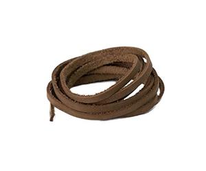 Walker and Hawkes - Cordelette d'excellente qualité - en Cuir de Vachette - 1,9 mm d'épaisseur - Marron - l 5 mm x L 2 m