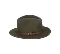 Walker and Hawkes - Dalby - Chapeau Fedora Outback Unisexe en Laine - Olive -