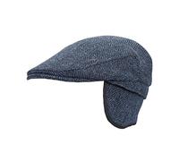 Walker and Hawkes - Edward - Unisexe Harris Tweed Casquette Plate - Cache-Oreilles rabattables - Bleu Nuit - L (59cm)