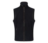 Walker and Hawkes - Gilet sans Manches Hampton en Polaire - pour Homme - Bordures en Cuir - Bleu Marine - Small