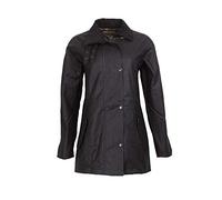 Walker and Hawkes - Veste Longue Sofia - Femme - 100% Coton ciré - Longueur 3/4 - Noir - EU 42 (UK 14)