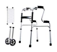 Walker, déambulateur déambulateur déambulateur médical compact pour adulte, avec roues, cadre de marche pliable léger, déambulateur en aluminium