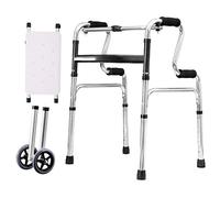 Walker, déambulateur Walker Cadre de marche en aluminium pour adulte, avec roues Déambulateur pliant compact léger à 8 niveaux réglable en hauteur pour les personnes âgées