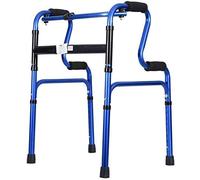 Walker, déambulateurs pour personnes âgées Marcheurs légers Walker Portable Hauteur 8 Réglage du fichier Alliage d'aluminium épais Personnes âgées (Vert) (Bleu)