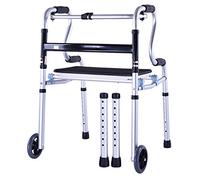 Walker, fournitures de rééducation pour déambulateur, support pliable en alliage d'aluminium, déambulateur réglable pour le déambulateur d'entraînement avec siège