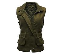 Walker & Hawkes - Bayston - Veste sans Manches Derby - pour Femme - Tweed - Chasse/Campagne - Sauge foncé - EU 52 (UK 24)