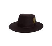 Walker & Hawkes - Belmont - Chapeau ciré à Bord Large Outback Aussie - Unisexe - Marron - M (58cm)