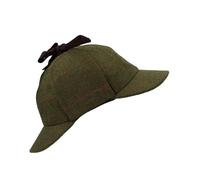 Walker & Hawkes - Casquette Deerstalker Derby - Unisexe - Tweed - Sauge foncé - S (57cm)