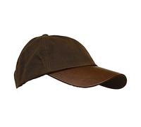 Walker & Hawkes - Casquette en Coton ciré - Unisexe - visière en Cuir - Marron - Taille Unique