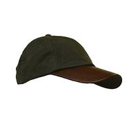 Walker & Hawkes - Casquette en Coton ciré - Unisexe - visière en Cuir - Olive - Taille Unique