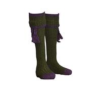 Walker & Hawkes - Chaussettes Kyle pour homme - chasse/campagne - garters assortis - Pin sylvestre/bruyère - M
