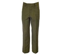 Walker & Hawkes - Pantalon Classique pour Homme - Moleskine 100% Coton - Olive - W38 Jambe Courte
