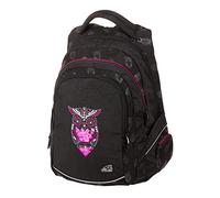 Sac à Dos Fame Night Owl en Noir, avec 3 Compartiments, Poches latérales, Rembourrage Respirant et Sangle de Poitrine, env. 44 x 32 x 24 cm, 32 litres, Noir, 44 x 32 x 24 cm, Moderne