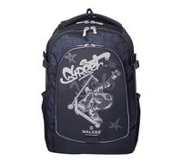 Walker sac d'école sac à dos pour ordinateur portable Fame 2.0 LED Backpack 28L Super Skate gris foncé