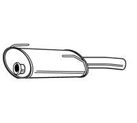 WALKER Silencieux arrière arrière Pot d'Échappement 23646 sans embout d´échappement sans pièces de montage