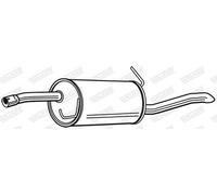 WALKER Silencieux arrière Pot d'Échappement 23159 arrière pour FORD FUSION (JU)