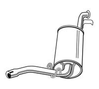 WALKER Silencieux Arrière Pour Seat Marbella 0.9 Cat