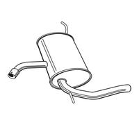 WALKER Silencieux avant Droit pour Seat Leon 1.9 Tdi