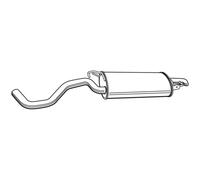Walker Silencieux De Fin Silencieux Arrière Pour VW Golf IV Variant 1.4 16V