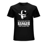 Walker Texas Ranger Merchandise Chuck Norris 17 Men's T-Shirt Graphic Shirts Unisex Black Tee L