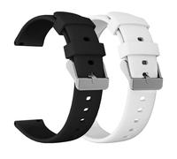 WalkerFit Lot de 2 bracelets de montre intelligente 20 mm/22 mm - En silicone - Fermeture rapide - Compatible avec les bracelets de montre de sport, 22mm